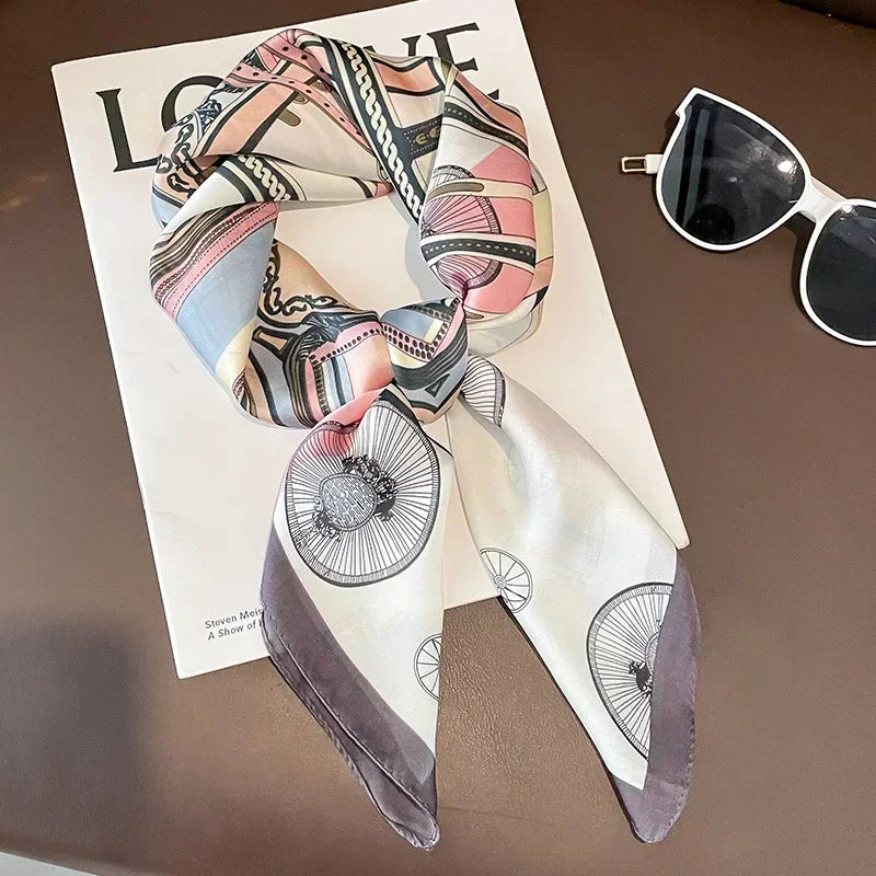 Luxury Printed Square Scarf | Versatile Classic Design