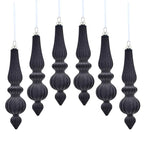 6pcs Baroque Drop Velvet Ornaments