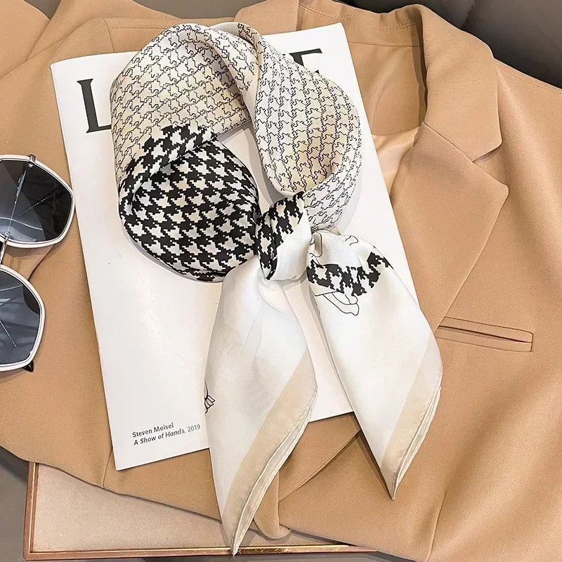 Luxury Printed Square Scarf | Versatile Classic Design