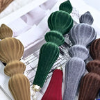 6pcs Baroque Drop Velvet Ornaments