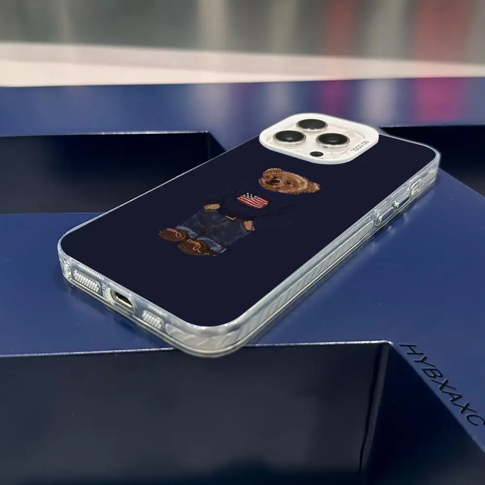 The "Coquette" Bear: Soft Matte Protective Case