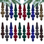 6pcs Baroque Drop Velvet Ornaments