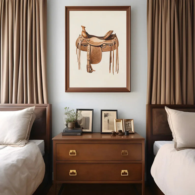 Horse Rider Polo Etching Print on Canvas Sport Equestrian Gallery