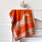 Oversized Equestrian Print Blanket Scarf