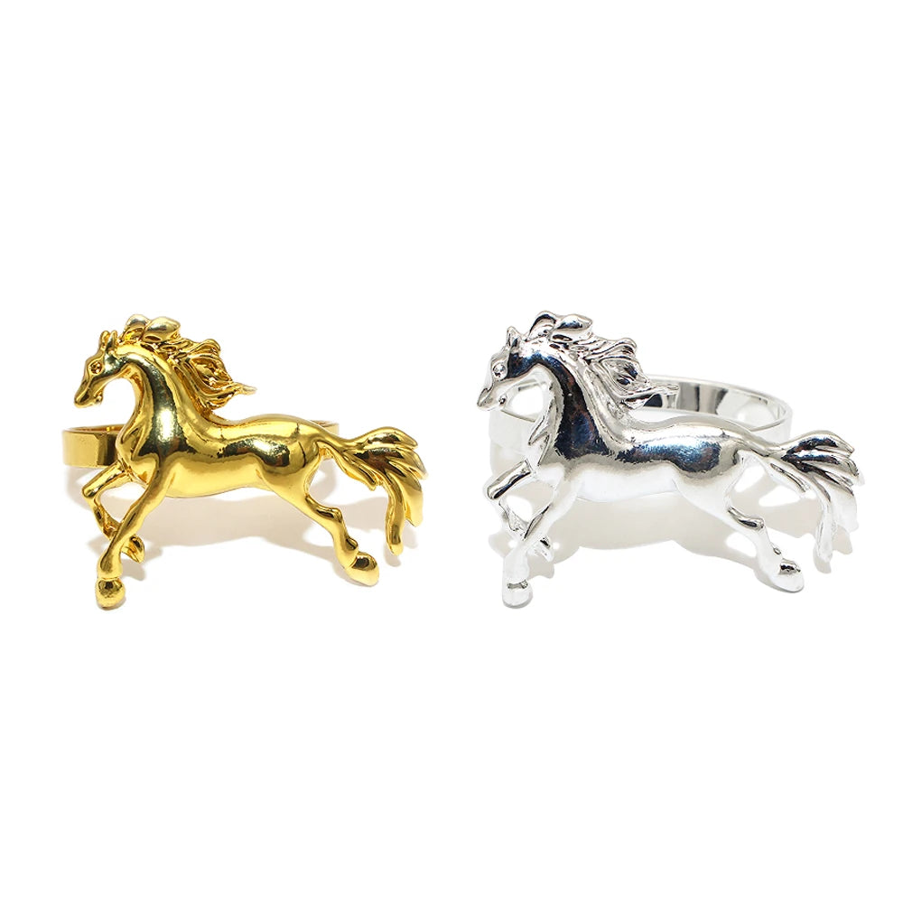 20Pcs Elegant Ride: Horse Napkin Ring