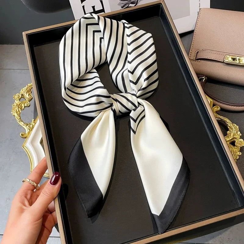 Luxury Printed Square Scarf | Versatile Classic Design