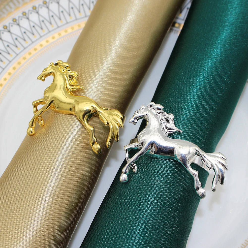 20Pcs Elegant Ride: Horse Napkin Ring