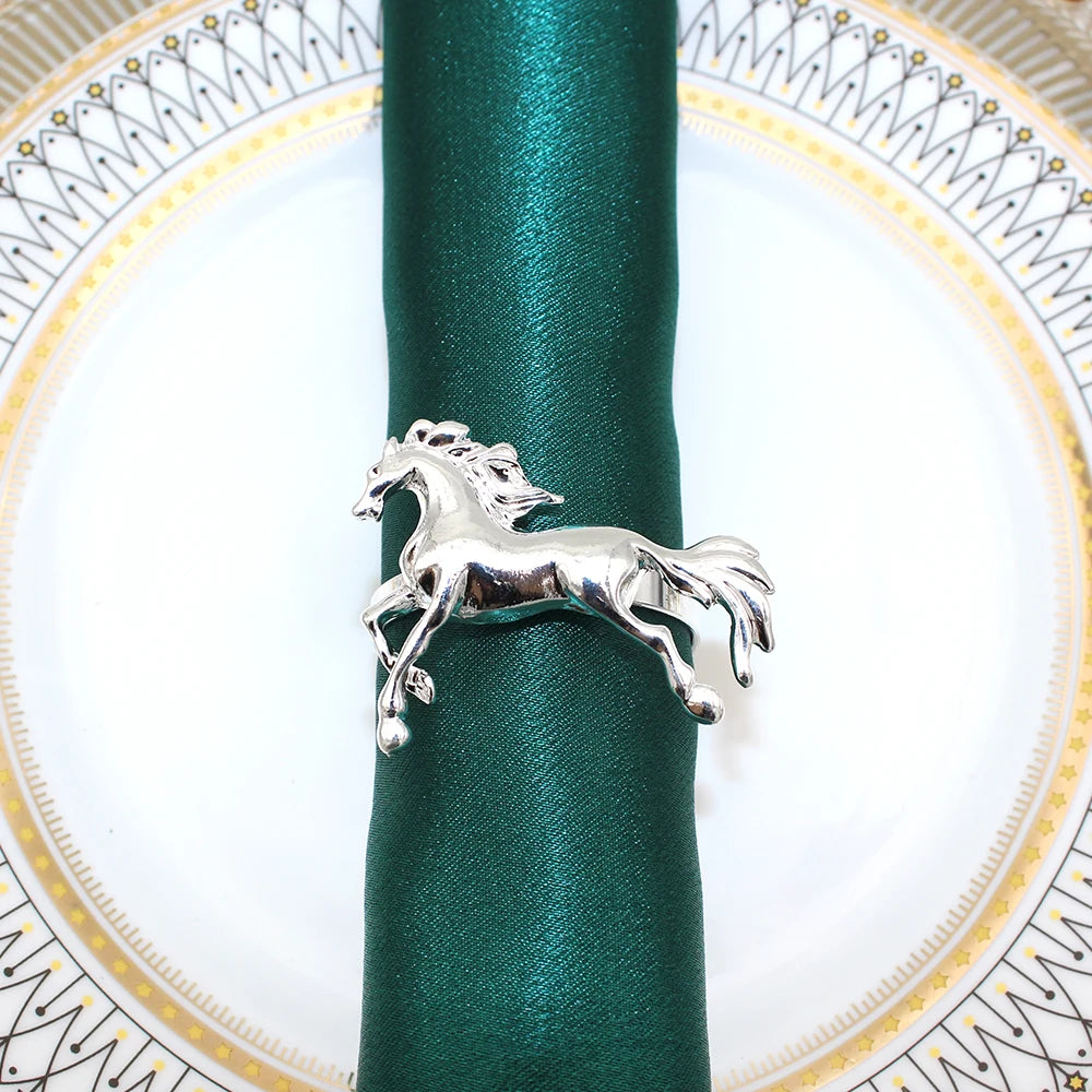 20Pcs Elegant Ride: Horse Napkin Ring
