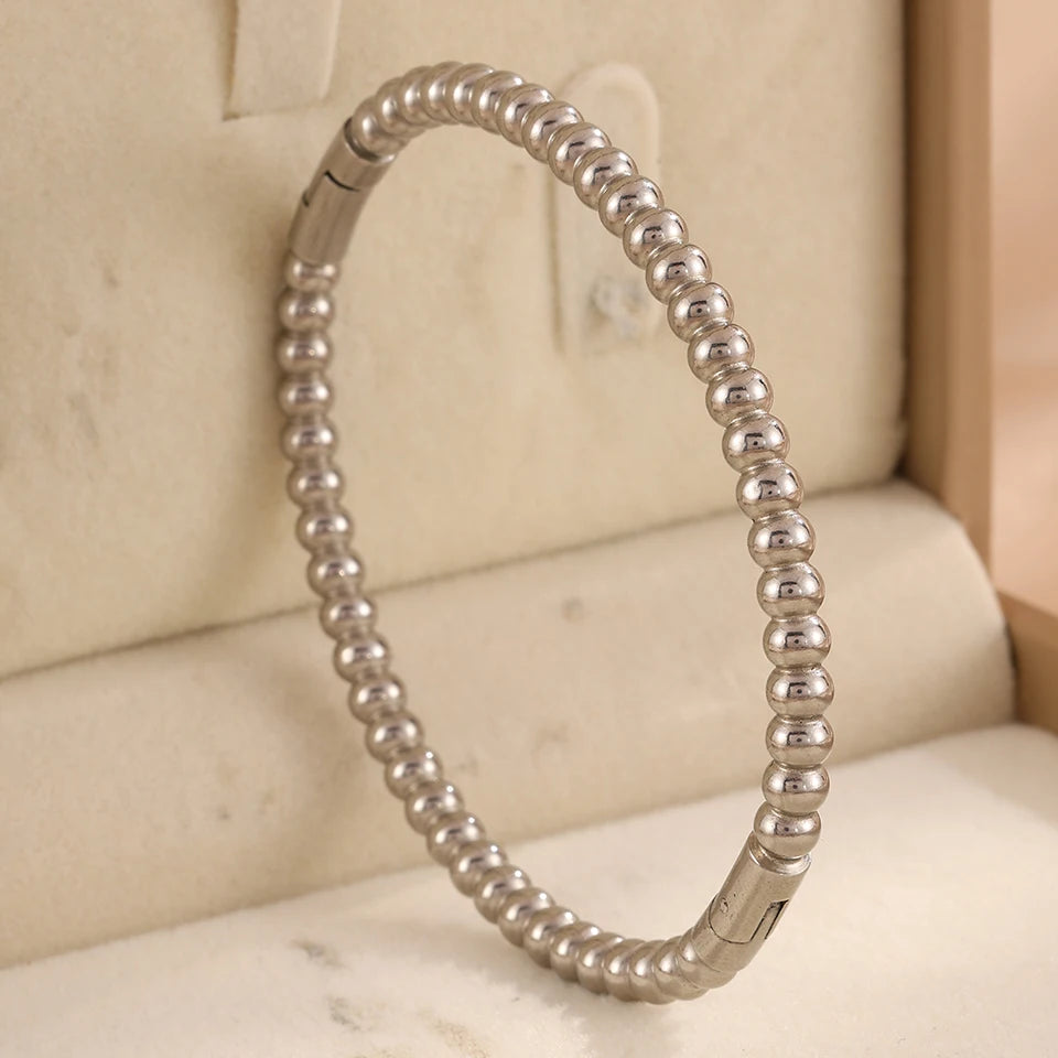 3pc Bangle Set Gold-Toned | Emerald Green Zirconia