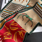 Printed Skinny Scarf in Silky Satin | Versatile Headband & Neck Tie Accessory