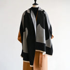 Luxury Double-Sided Blanket Scarf | Classic Horse Print