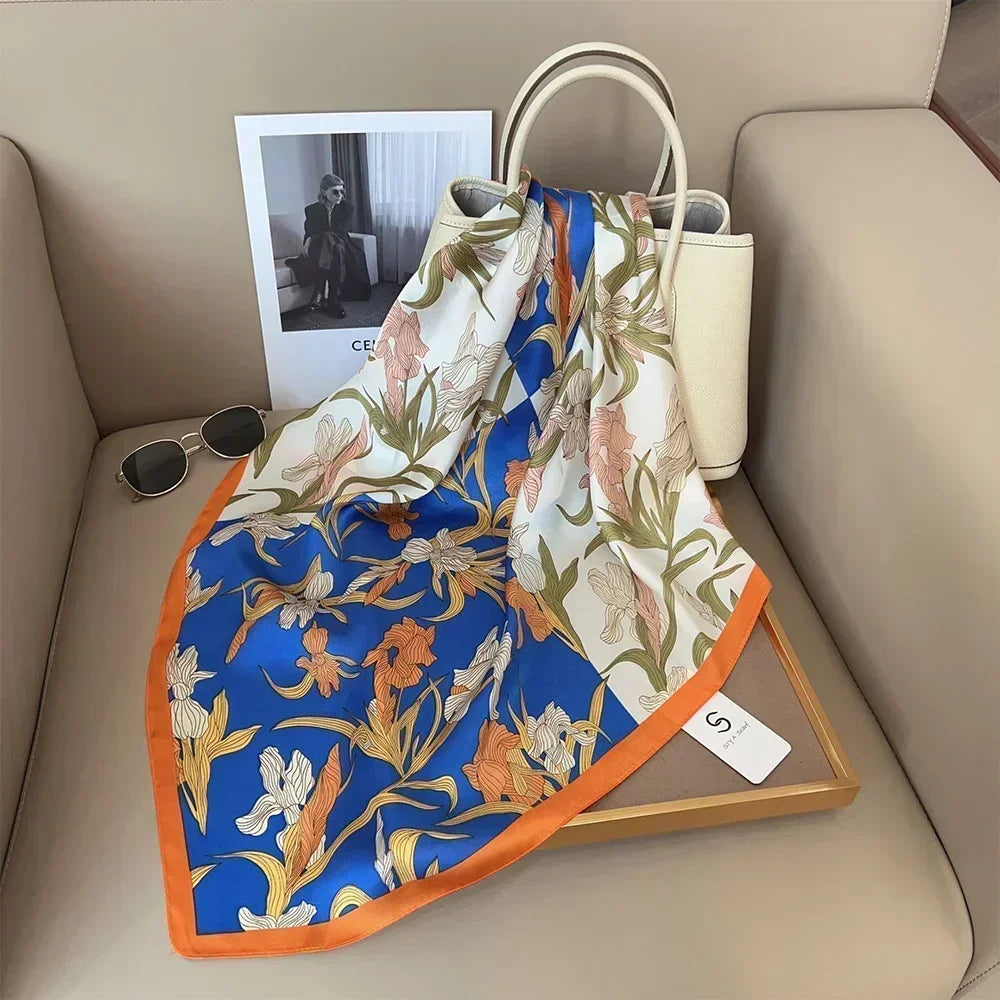 Luxury Printed Square Scarf | Versatile Classic Design