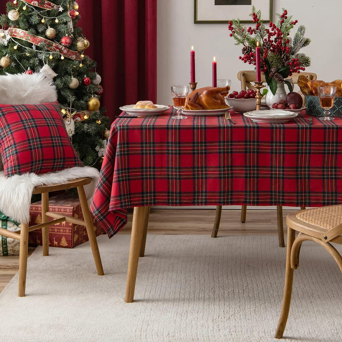 The heritage plaid rectangle tablecloth