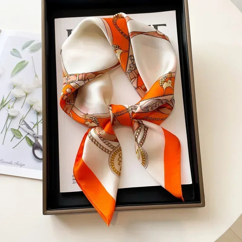 Luxury Printed Square Scarf | Versatile Classic Design