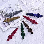 6pcs Baroque Drop Velvet Ornaments