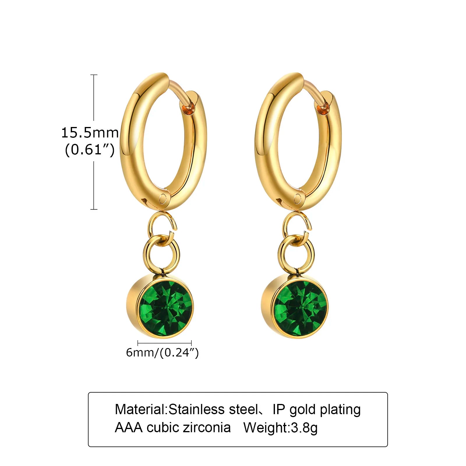 Retro Gold-Toned Green Zirconia Necklace | Pave Pendant Classic Luxury Jewelry
