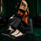 Oversized Equestrian Print Blanket Scarf