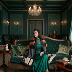 Oversized Equestrian Print Blanket Scarf