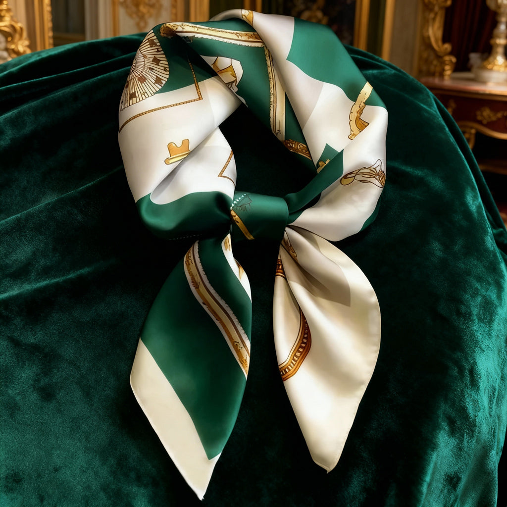 Luxury Printed Square Scarf | Versatile Classic Design